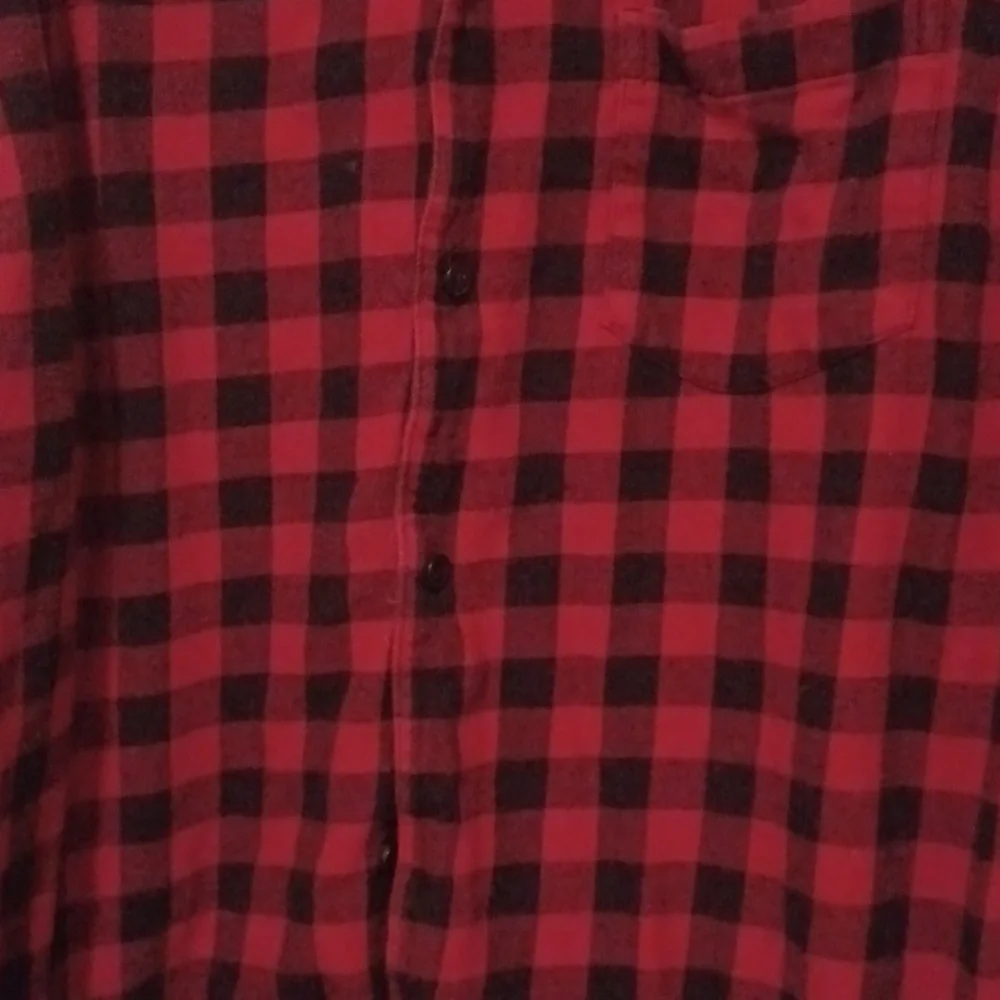 -- Banana Republic Cozy Red and Black Men's Pajamas Size Large Flannel